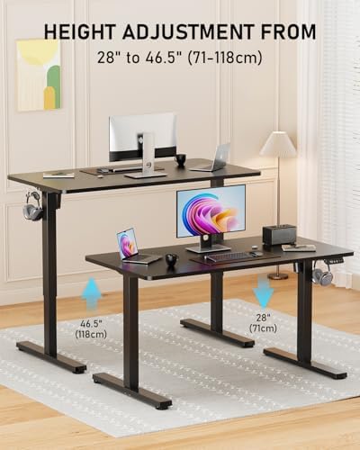 40" Small Electric Standing Desk Adjustable Height for Home Office - Image 4
