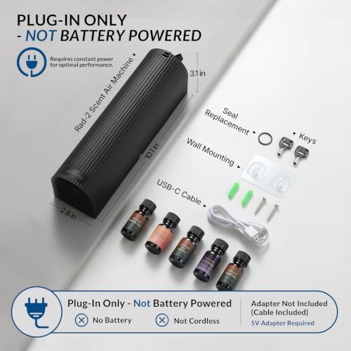 Aromadd Auto Mode Scent Diffuser Starter Kit with Cold Air Tech, Black - Image 2