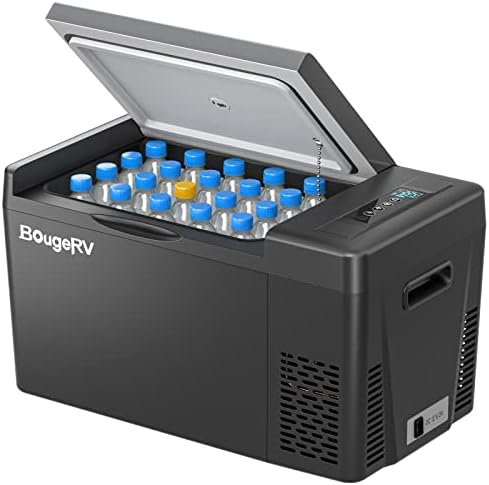 BougeRV 12v refrigerator 23 Quart, -8℉~50℉ Portable Freezer for Car, Black by BougeRV