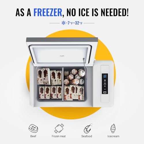 BougeRV 12 Volt Refrigerator With Cover 12V Car Fridge 30 Quart Portable Freezer Compressor Cooler Compressor Freezer, 12/24V DC 110~240V AC, -8℉~50℉ for Truck RV SUV - Image 6