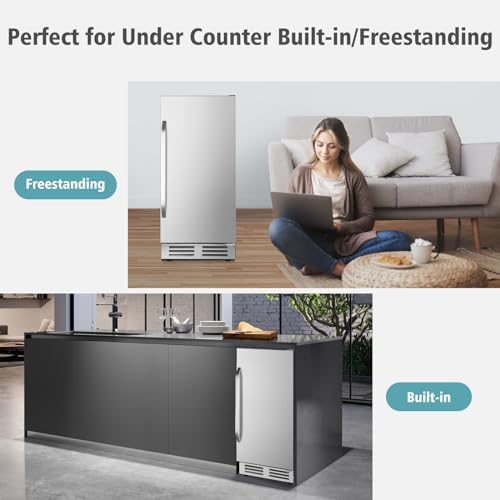 15 Inch Outdoor Beverage Refrigerator Cooler,Stainless Steel - Image 3