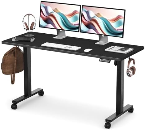 Monomi 59" Electric Standing Desk,Adjustable Height Sit Stand Up Desk,Black by MONOMI