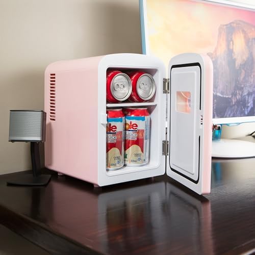 Koolatron Mini Fridge - 6 Can Refrigerator for Bedroom Office, Portable Table Top Beverage Cooler, 12V 110V Refrigerador For Drinks, Soda, Wine, Use In Car, Dorm, Outdoor, Patio - Image 6
