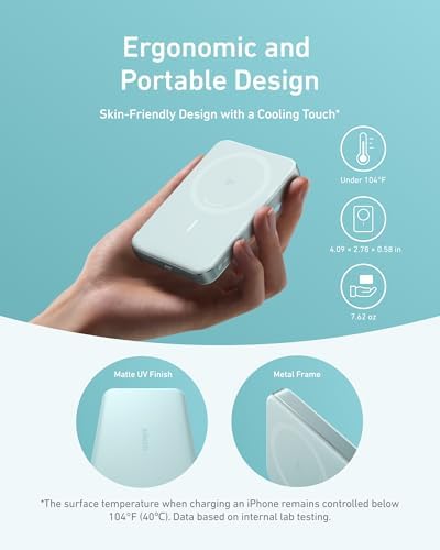 Anker MagGo Power Bank, 10,000mAh Qi2-Certified 15W Portable Charger - Image 4