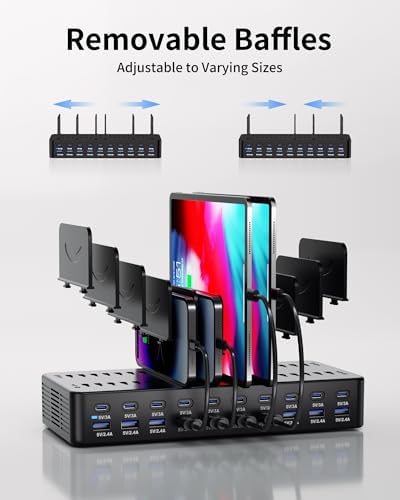 20-Port 270W Charging Station for Multiple Devices, USB Charger Station - Image 5
