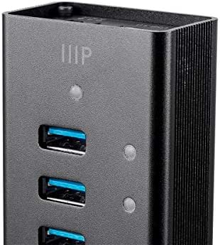 Monoprice Powered USB 3.0 Hub - 13-Port, Heavy Duty Aluminum, 5Gbps, Plug-n-Play with AC Adapter, 2.4 Amps Charging Ports, Black - Image 5