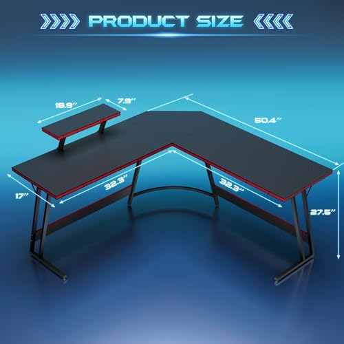 Homall L Shaped Gaming Desk Computer Corner Desk PC Gaming Desk Table - Image 3