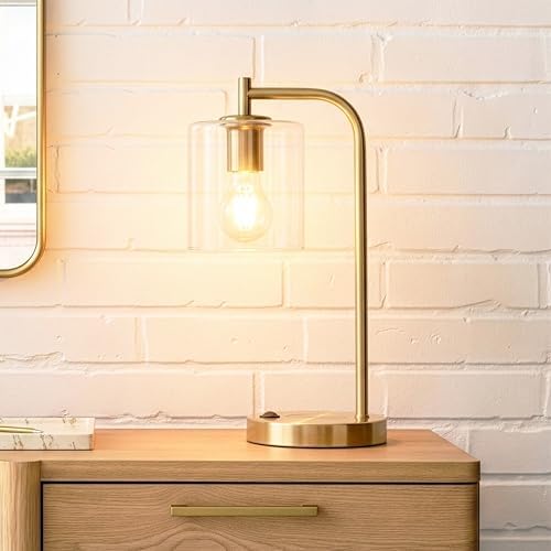 Brightech Elizabeth Table Lamp with Wireless Charging Pad and USB Port, Bedside Reading Lamp, Vintage Brass Gold Desk Lamp, Nightstand Lamp with LED Bulb for Bedroom, Living Room, Office - Image 2
