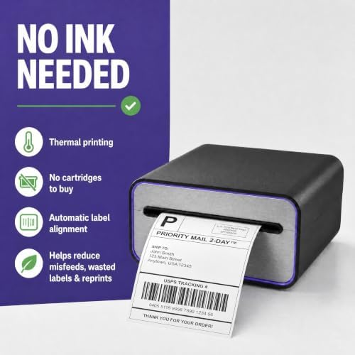 4x6 Thermal Shipping Label Printer, Bluetooth Wireless - Image 4