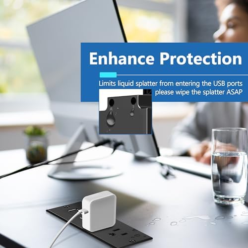 LIDER PD 36W Recessed Outlet Station, USB-A, USB-C, Power Delivery - Image 5