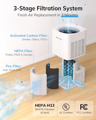 Ambersky HEPA Filter Air Purifier for Home Bedroom Large Room 2500 Ft² AUTO - Image 6