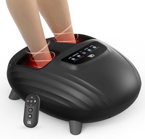 CILI Shiatsu FSA Foot Massager with Heat and Compression, Knead Rolling HSA Feet Massager for Neuropathy, Plantar Fasciitis, Remote Control, Up to Men Size 14", Christmas Gifts for Men Women by CILI