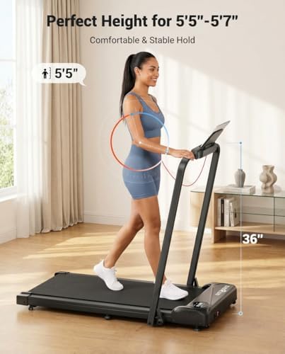 THERUN Walking Pad with Handle Bar, Foldable Under Desk Walking Pad - Image 5