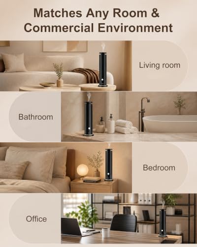 Waterless Diffuser with 5 Essential Oils Set, Hotel Collection Scent Diffuser Up to 1500 Sq.Ft, Diffuser with Remote Control, Timer & Ambient Light, Oil Diffusers for Home Office Hotel SPA - Image 6