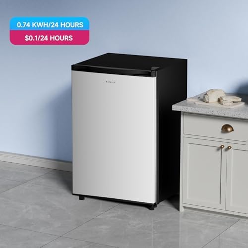 BANGSON 3.0 Cu.ft Compact Upright Freezer for Dorm Office, Silver - Image 6