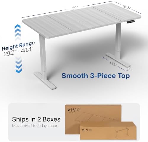 VIVO Dark Gray 60 x 30 in Standing Desk, DESK-KIT-1G6G-30 - Image 3