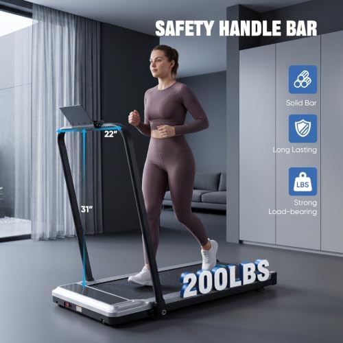 NEWBULIG Foldable Walking Pad with Handle Bar,Treadmills for Home Office - Image 3
