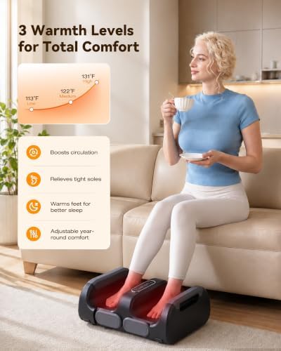 KNQZE Foot Massager with Heat for Plantar Fasciitis, Neuropathy - Image 3