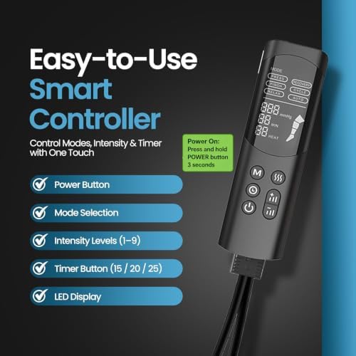 Leg Massager with Heat for Feet, Calves & Thighs, Air Compression - Image 3