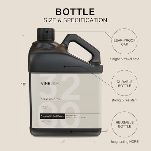 VINEVIDA [128 Fl Oz] Scent NO. 3200 Fragrance Oil for Cold Air Diffusers, Aromatic Notes of Lavender, Bergamot, Mint & Cinnamon Essential Oils for Diffuser Oil Refill & Air Freshener Spray - Image 2