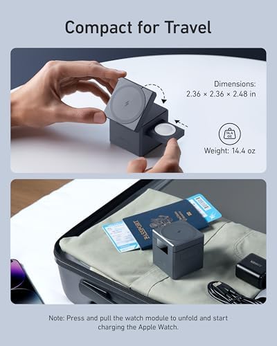 Anker 3-in-1 Cube MagSafe Compatible 15W Foldable Charging Station - Image 4