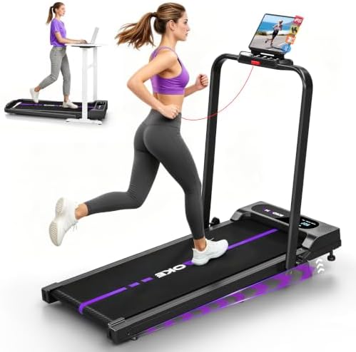 Walking Pad Treadmills for Home with 7.5MPH, Built-in Speaker, Upgrade 3.0HP Foldable Treadmills with 10% Incline, Compact Running Machine with APP, 350 LBS, LED Display, Remote Control by CHAOKEEXERCISEBIKE
