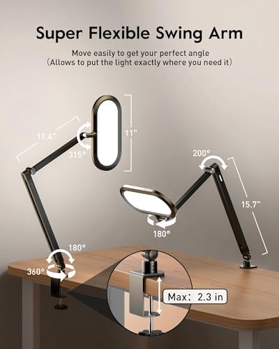 LitONES Dual-Side LED Desk Lamp with Clamp, Soft Light with Stepless Remote - Image 5