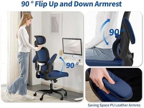 TRALT Ergonomic Office Chair Desk Chair with Adjustable Lumbar Support - Image 5