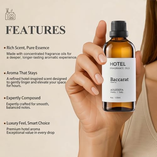 Hotel Collection Diffuser Oil Scent Inspired by The Iconic 5-Star Hotel Baccarat for Waterless Diffuser & Home Scenting Essential Oil for Ultrasonic and Crafting (4 Fl Oz Pack of 1) - Image 4