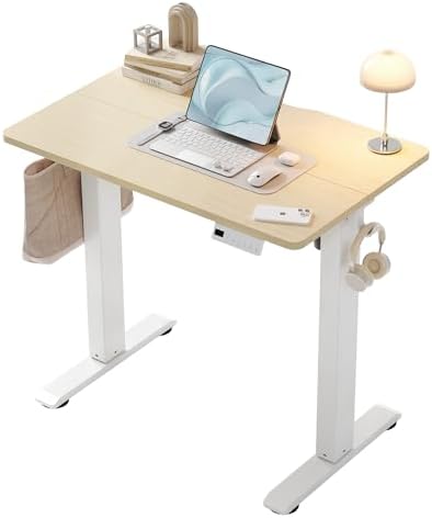 YDN Electric Standing Desk, 32x19 Inch, Nature by YDN
