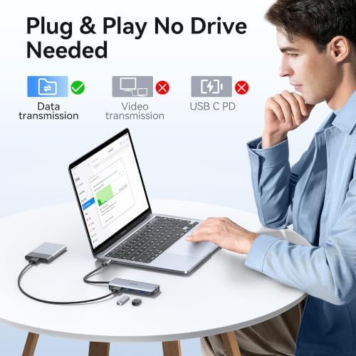 USB-C Hub Multiport Adapter for MacBook Air/Pro 6 in 1 HDMI Dongle with 4K - Image 6