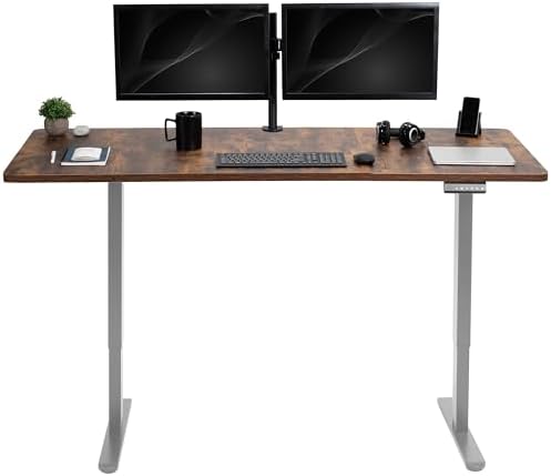 VIVO Rustic Vintage Brown 71 x 30 in Standing Desk, DESK-KIT-E2G7N by VIVO