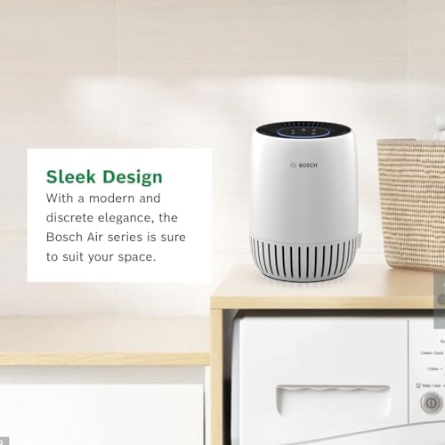 BOSCH Air Purifier for Home, Small Spaces (Covers, 500-sq ft), 2-in-1 Filter for Pollen, Smoke, Dust, Dander, Outdoor Pollution, Odors, Air 500, White - Image 4