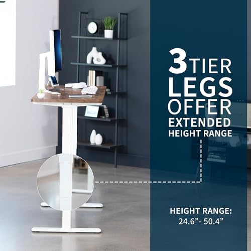 VIVO Rustic Vintage Brown 60 x 24 in Standing Desk, DESK-KIT-2W6N - Image 5