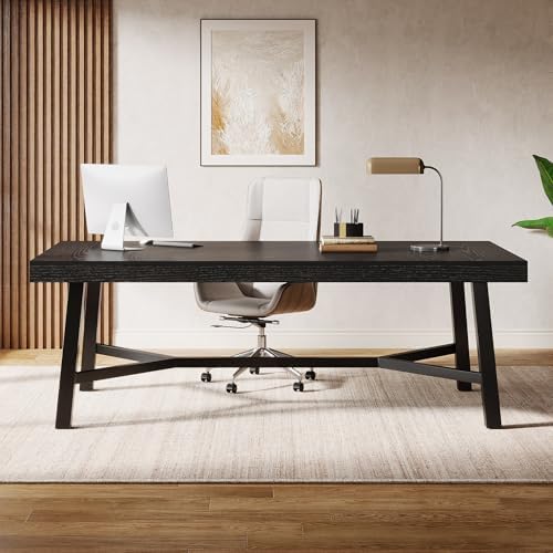 Tribesigns 71-Inch Executive Desk, Farmhouse Computer Desk for Home Office - Image 6