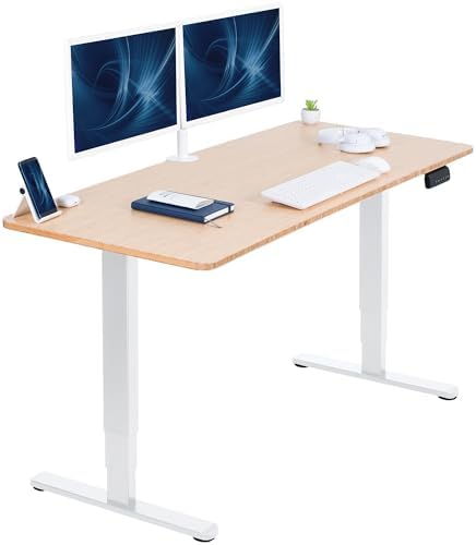 VIVO Real Bamboo 60 x 24 in Standing Desk, DESK-KIT-2W6O by VIVO