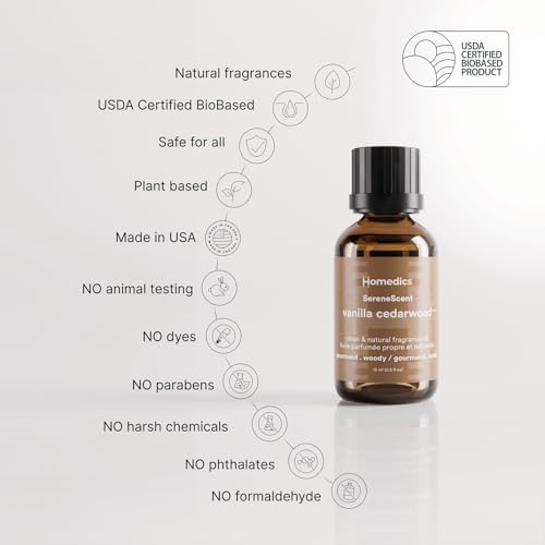 Homedics Waterless Essential Oil Diffuser with 15ml Vanilla Cedarwood Oil - Image 5