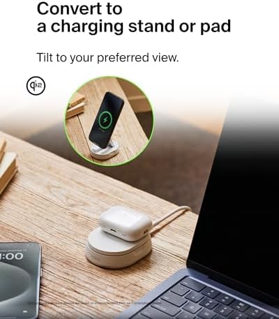 Belkin Qi2 15W Magnetic Wireless Charging Stand, Convertible Fast - Image 3