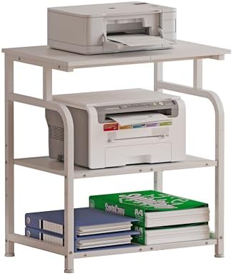 Unionly Large Rolling Printer Stand with Height Adjustable Shelf and Wheels by Unionly