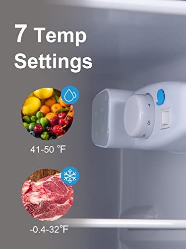 Top-Freezer Refrigerator 3.5 Cu.Ft Mini Fridge with Freezer 2 Door Silver - Image 2