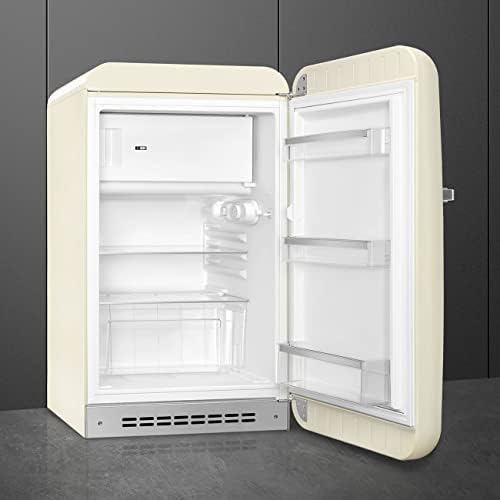 Smeg FAB10 50's Retro Style Aesthetic Refrigerator with 4.48 Cu Total Capacity, 2 Glass Shelves, LED Internal Light, 22-Inches, Cream Right Hand Hinge Made In Italy - Image 5