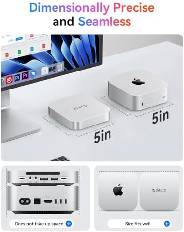 ORICO 40Gbps Laptop Docking Sation Stand for Mac mini M6, M5 Pro, M4/M4 Pro - Image 5