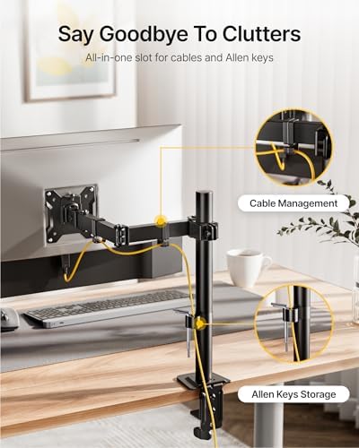 monTEK Extra-Long Monitor Arm for 17-32" Screens, 22 lbs - Image 4