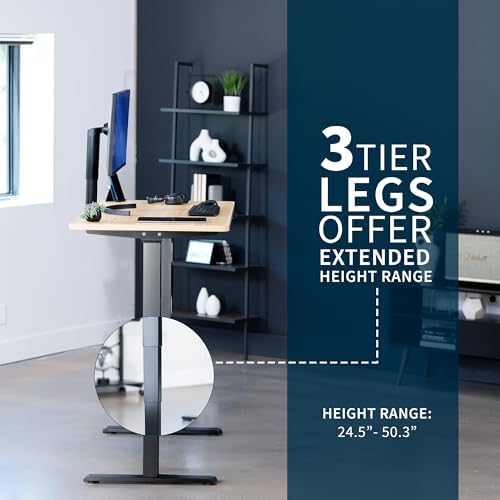 VIVO Light Wood 55 x 28 in Standing Desk, DESK-KIT-2B55C - Image 5