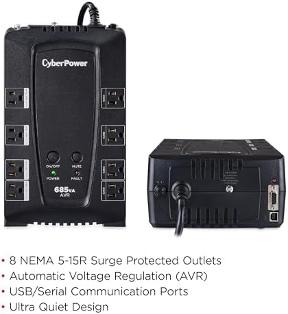 CyberPower CP685AVRG AVR UPS Battery Backup and Surge Protector - Image 4
