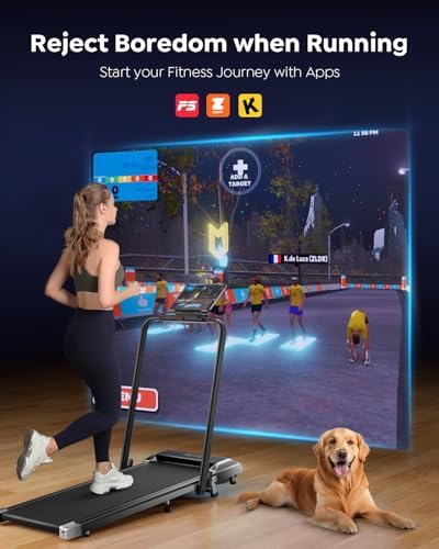 Acezoe Walking Pad Treadmill with Incline, 2 in 1 Foldable Treadmills for Home Small Office, 300lbs Portable Compact Under Desk Treadmill with App, Remote Control and LED Display - Image 3