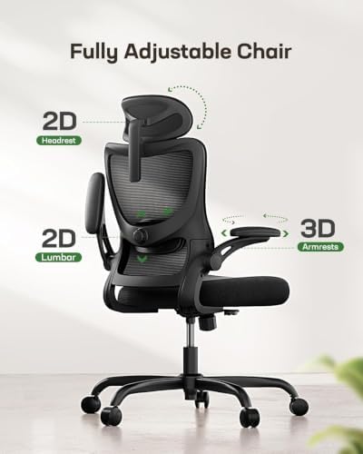 Marsail Ergonomic Office Chair with 3D Armrests, Pack of 5 - Image 4