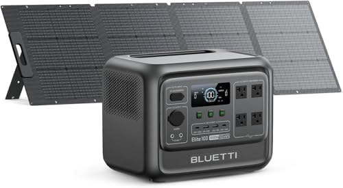 BLUETTI Solar Generator Elite 100 V2 with 200W Solar Panel Included, 1024Wh by Unknown