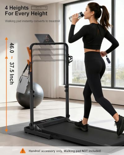 Walking Pad Handle Bar Only, Adjustable & Foldable Treadmill Handrail - Image 2