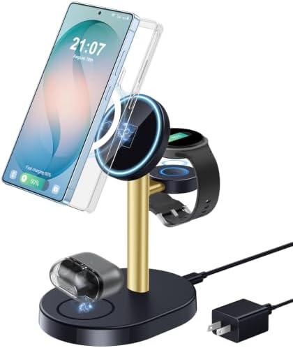 Hevanto 3 in 1 Wireless Charger for Samsung Galaxy, 15W MagSafe Charging by Hevanto